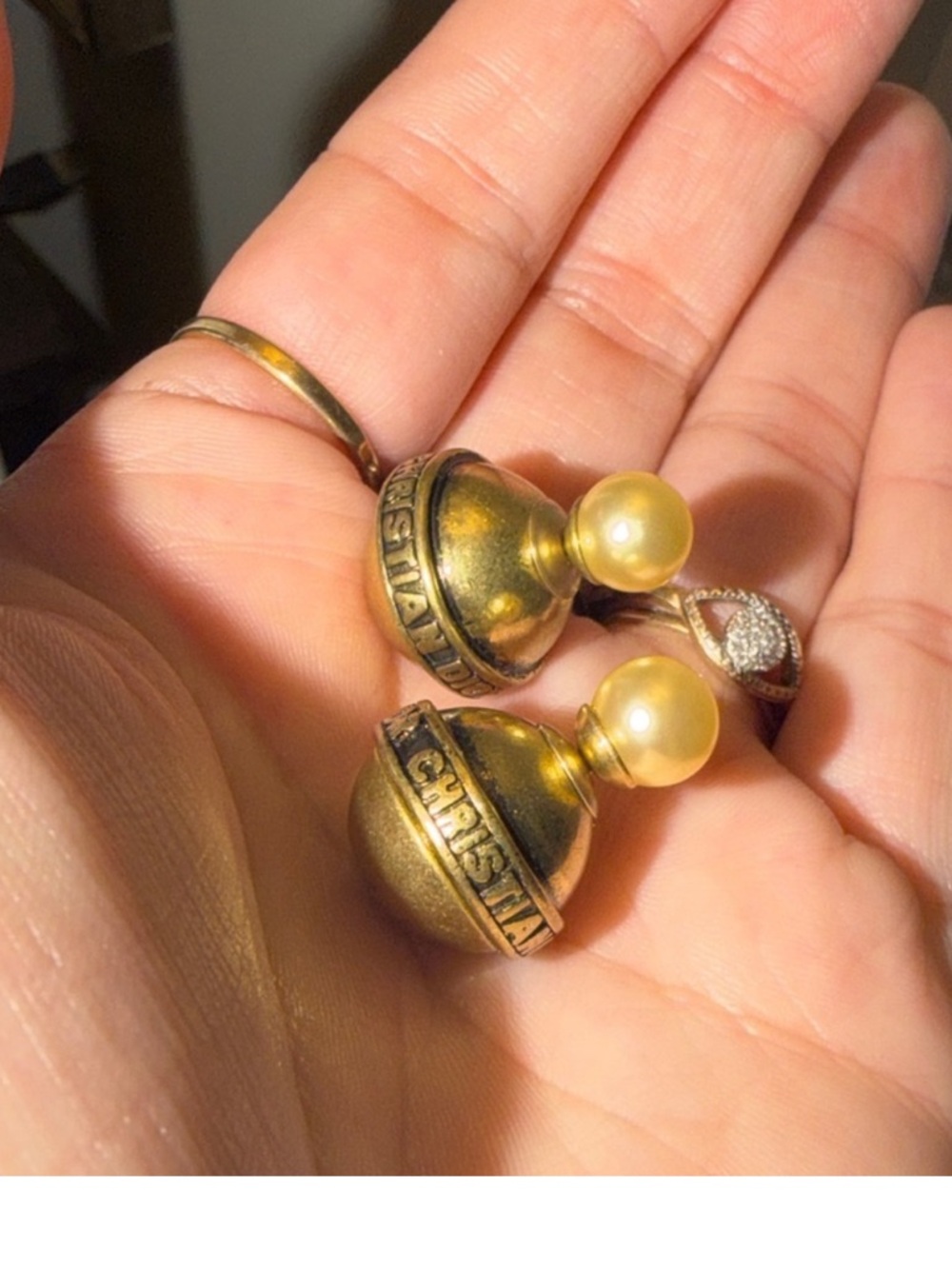 Christian Dior gold and Pearl